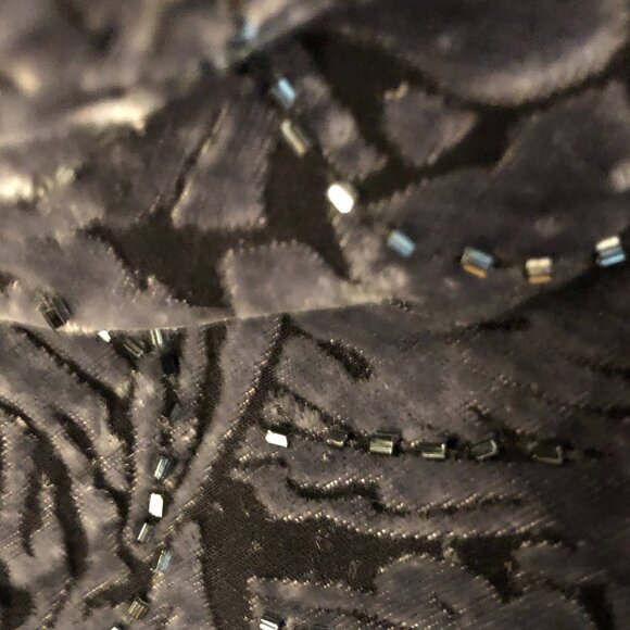 Stunning Carmen Marc Valvo beaded Velvet Gown: Size 12 - Picture 10 of 16